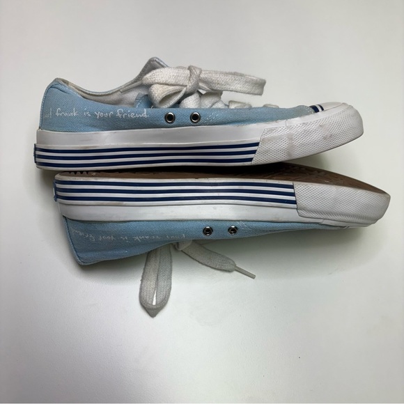 Keds X Paul Frank Women’s 8 VINTAGE Baby Blue Julius the Monkey Converse Style - Picture 7 of 10